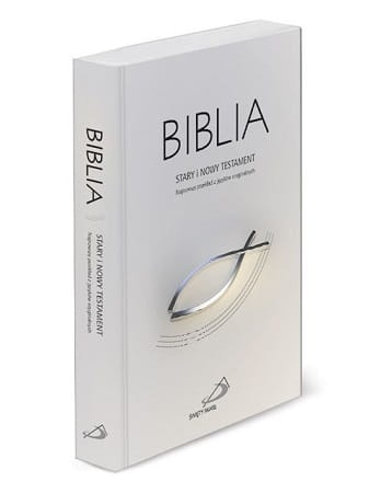 Biblia z kolorową wkładką - oprawa miękka, szara