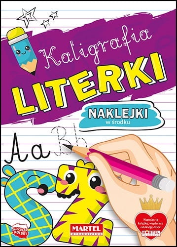 Literki z naklejkami. Kaligrafia
