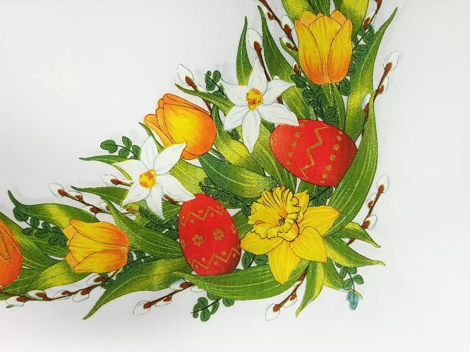Obrus z motywem wielkanocnym 160x110 cm