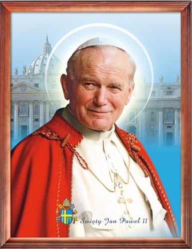 Obraz sw JP II w drewnianej ramie.jpg