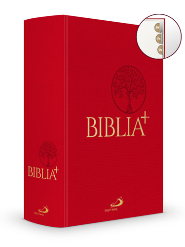 Biblia Plus - płótno czerwona z paginacją