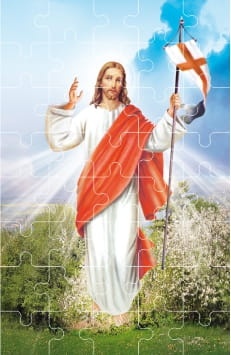 Puzzle 40 elementów. Chrystus Zmartwychwstały