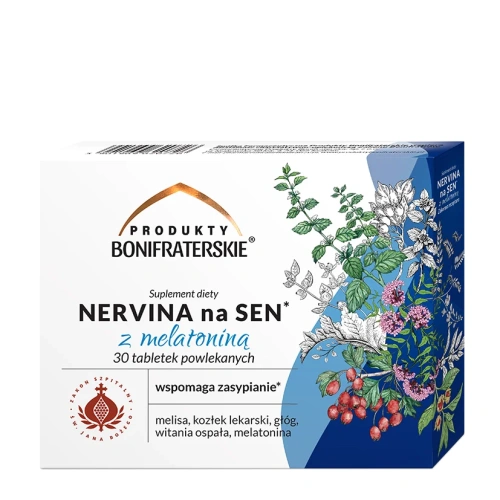 NERVINA na SEN* z melatoniną 30 tabletek powlekanych - suplement diety
