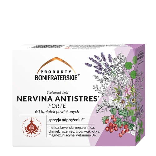 NERVINA ANTISTRES* FORTE 60 tabletek powlekanych - suplement diety