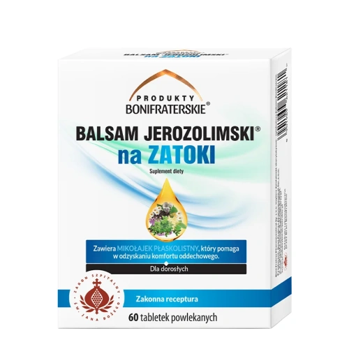 BALSAM JEROZOLIMSKI® na ZATOKI 60 tabletek powlekanych - suplement diety