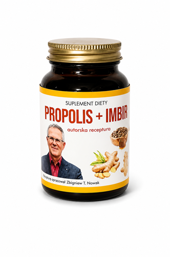ZAPOWIEDŹ - PROPOLIS + IMBIR - suplement diety Zbigniew T. Nowak - 60 kapsułek
