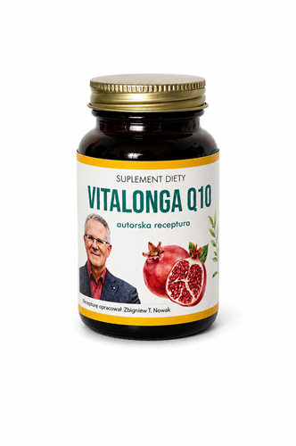 ZAPOWIEDŹ - VITALONGA Q10 - suplement diety Zbigniew T. Nowak - 60 kapsułek